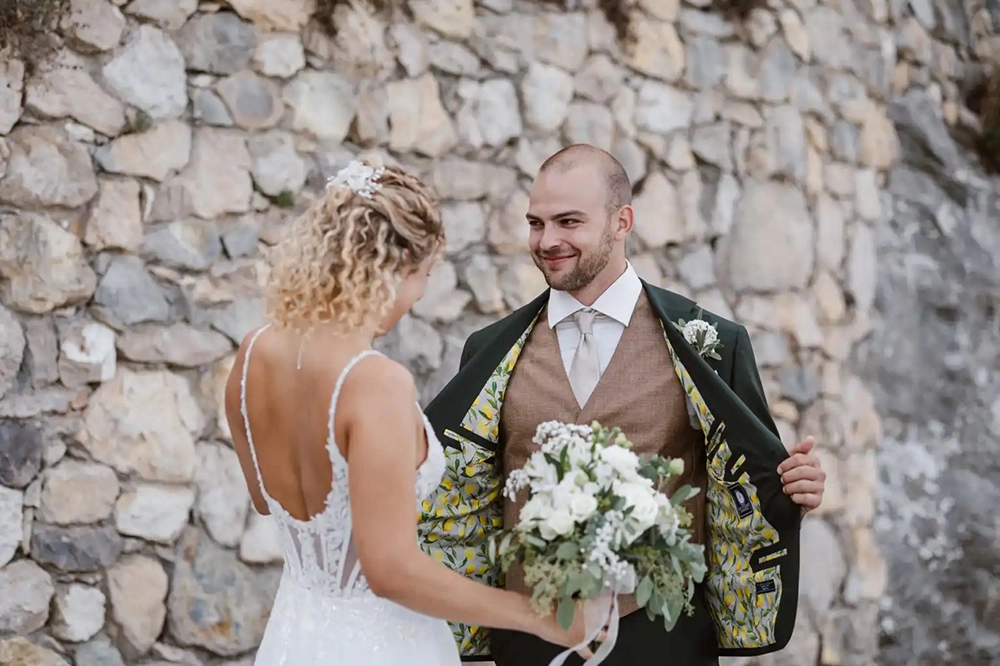 Felicia und Fabian bei ihrer Hochzeit in Malcesine am Gardasee